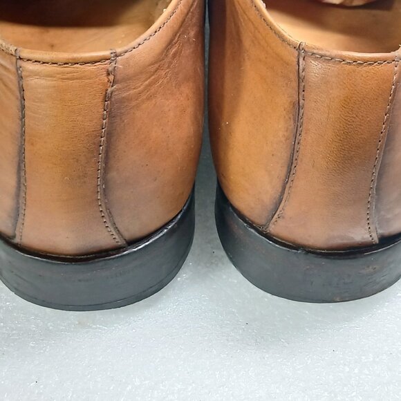 Saks Fifth Avenue Woven Leather Slip-On Loafers Mens 10 Made in Italy Good Cond - Picture 14 of 16